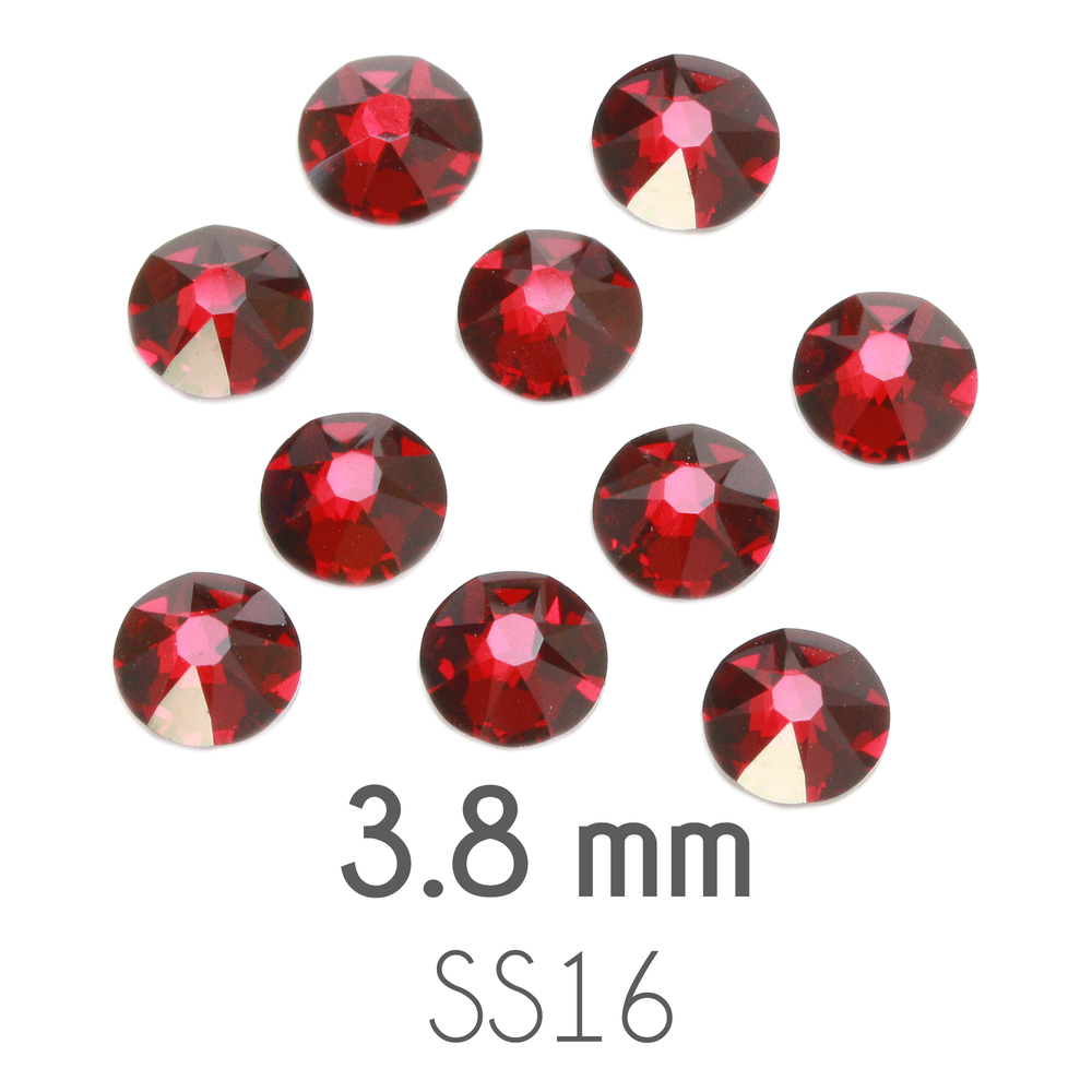 Beads & Swarovski Crystals 3.8mm Swarovski Flat Back Crystals, Siam, Pack of 20